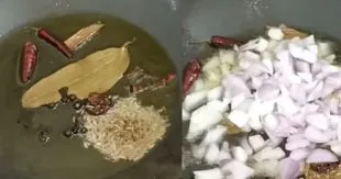 Jimikand Curry Recipe | Elephant Yam | Suran Recipe Maharashtrian Style 28 Saute Onions and Cumin Seeds with add Ginger Garlic Paste and Green Chilies